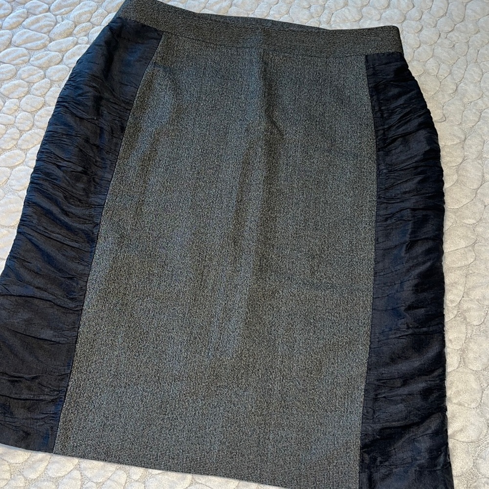 Tangerine JILL Women’s Skirt Black twill with Black tuck side detail. Size 14